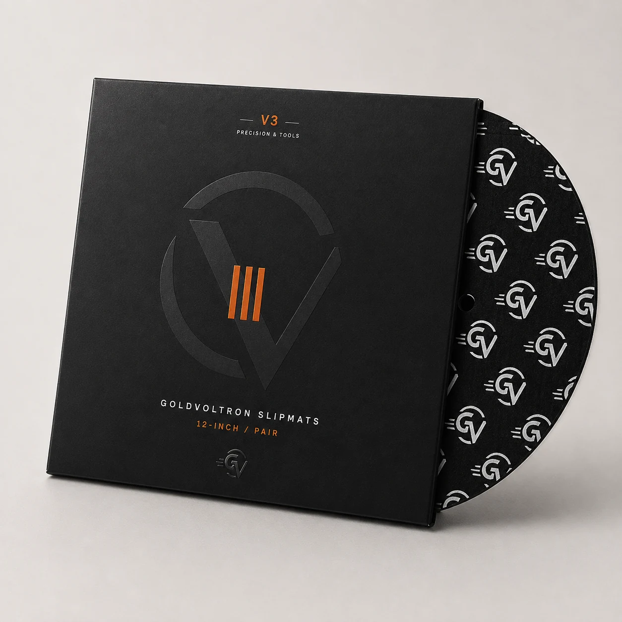 GoldVoltron V3 slipmat packaging front cover and slipmat preview