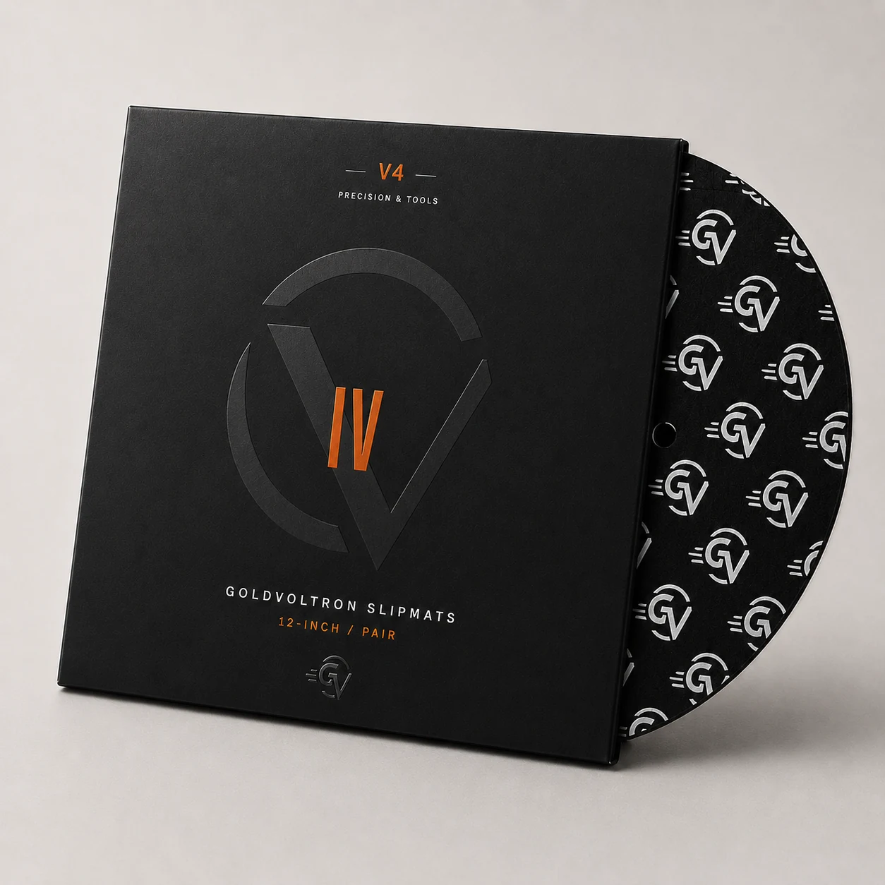 GoldVoltron V4 slipmat packaging front cover and slipmat preview