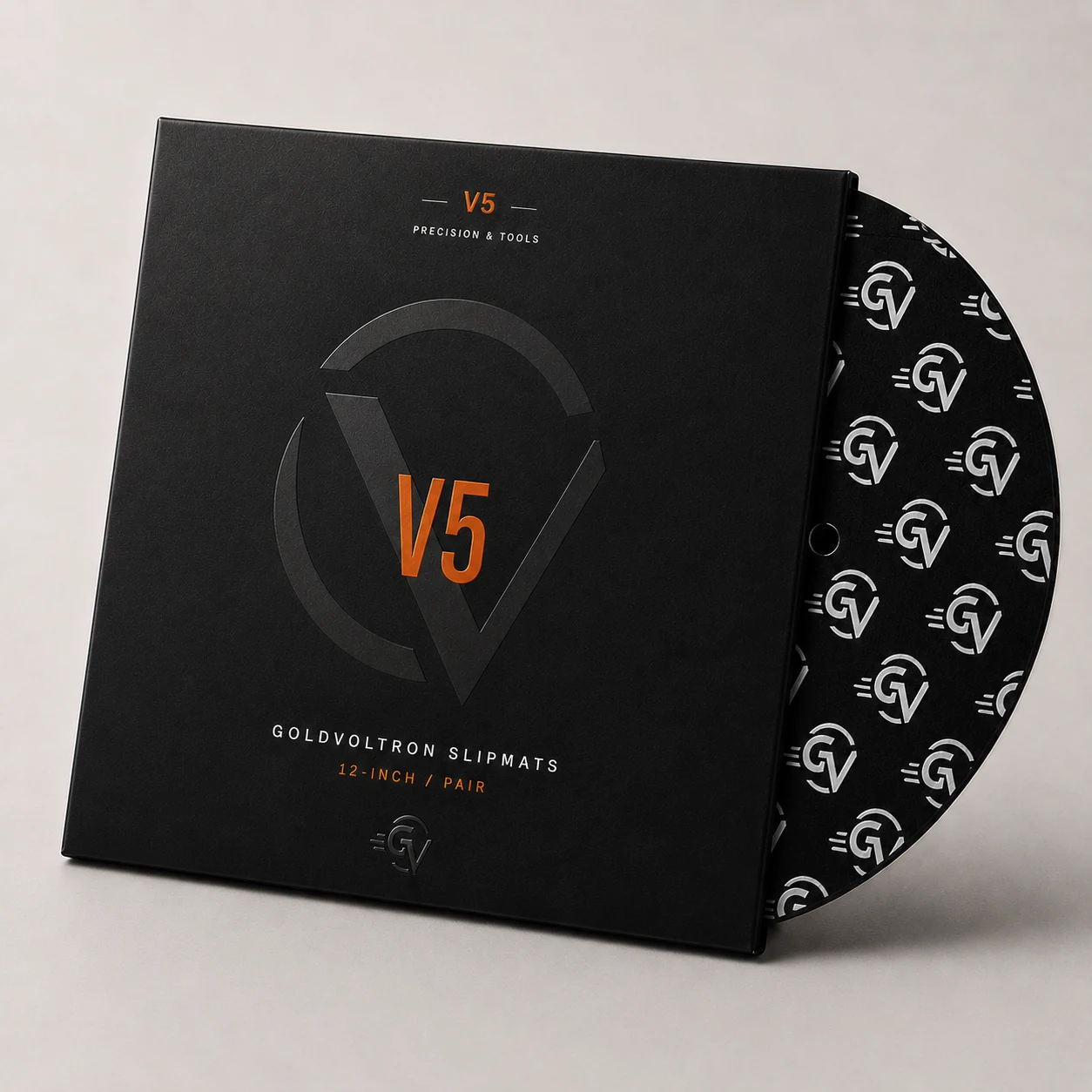 GoldVoltron V5 slipmat packaging front cover and slipmat preview