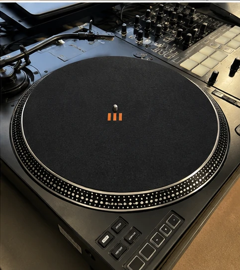 GoldVoltron studio turntable photo with V3 III artwork digitally previewed